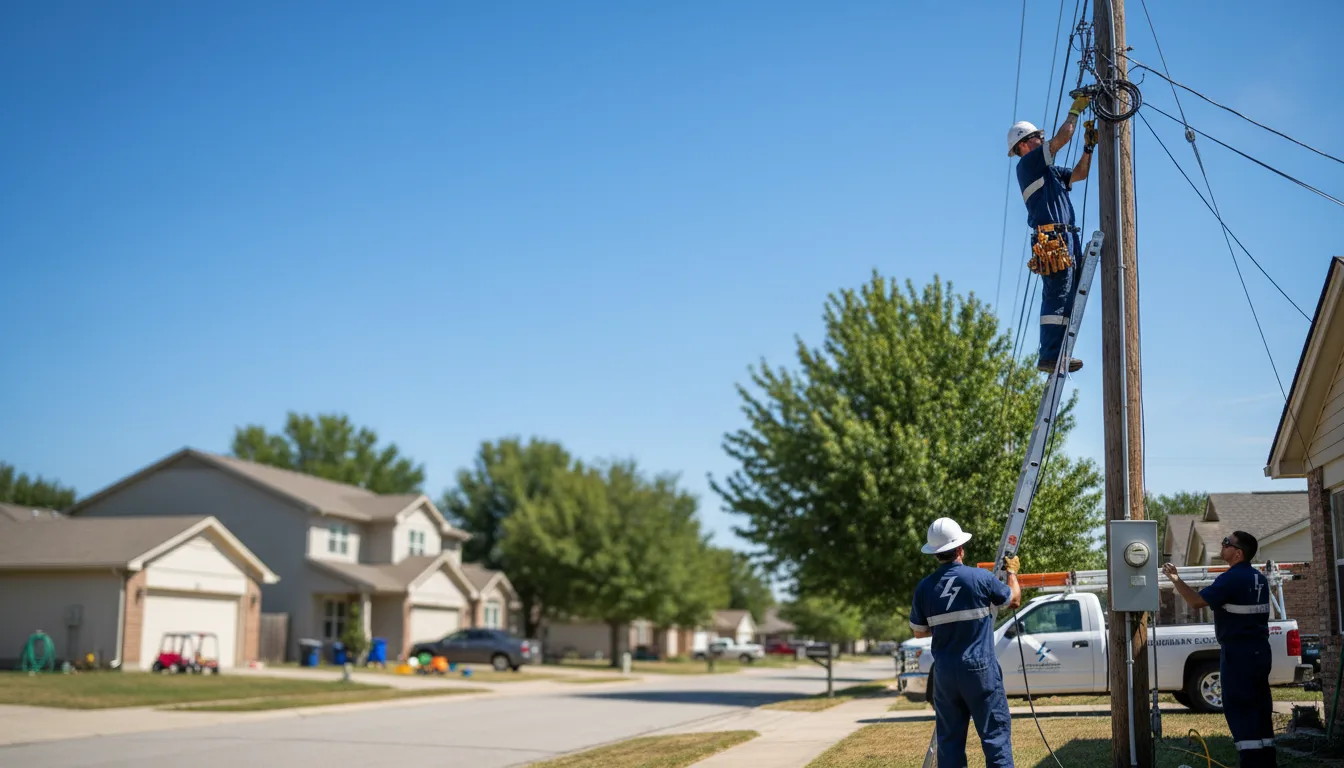 Residential electrician providing installation services in Mannford, OK